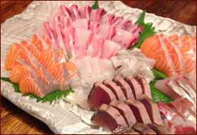 新鮮なお魚の刺身